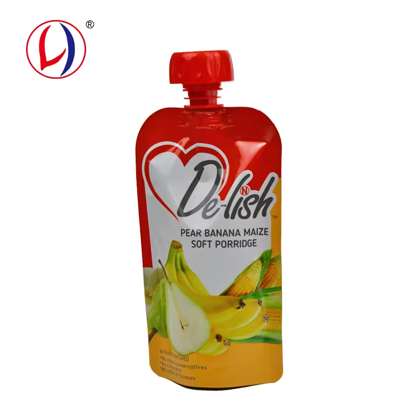 BPA Free Phthalate Free Washable Freezable Refillable Resealable Spout Pouch with Child Safe Nuzzle Baby Food Packaging (6)ili