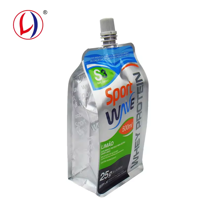 Custom Printing Leakproof Sport Drink Pouch Refillable Flat Bottom Bag Squeeze Bags (1)dsi