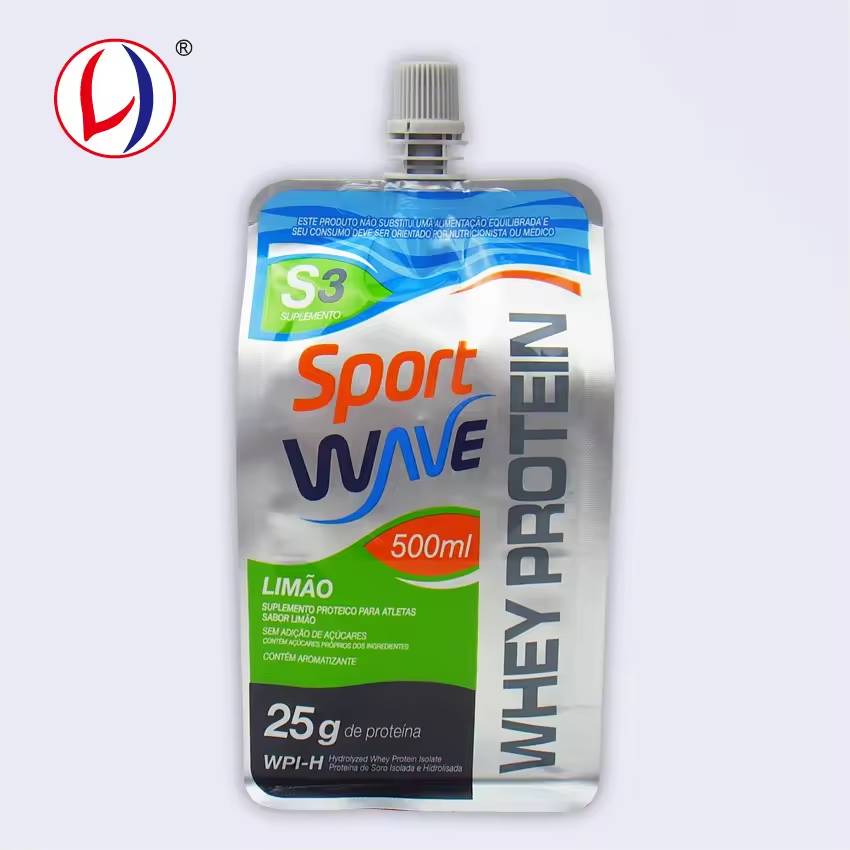 Custom Printing Leakproof Sport Drink Pouch Refillable Flat Bottom Bag Squeeze Bags (2)0zw