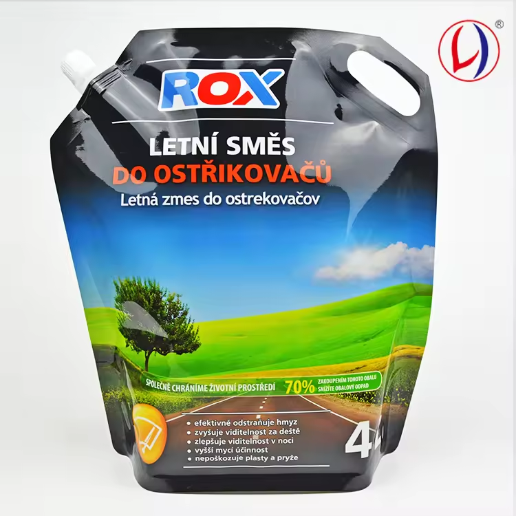 Eco-friendly Recyclable Spout Pouch Shampoo Liquid Soap Refill Bag Liquid Packaging Pouches Spout Pouch Bag 4L 10L (1)vkn