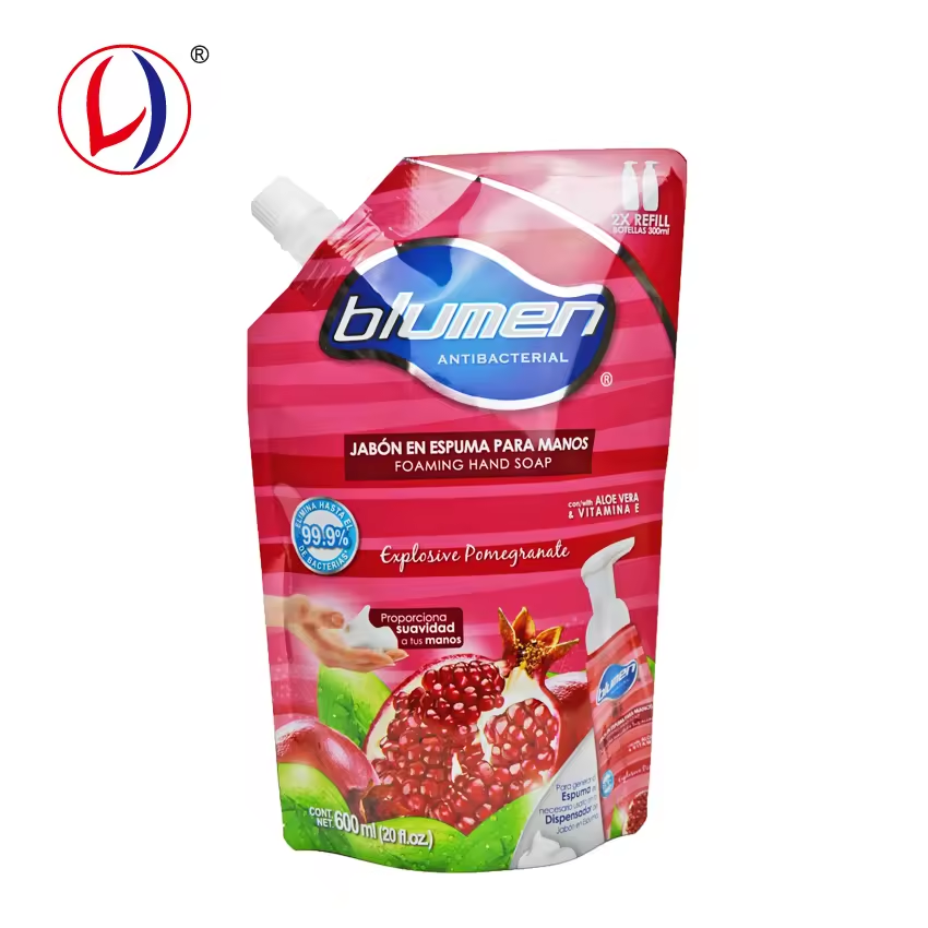 New Detergent Package Laundry Detergent Spouted Pouch 600ml with Customized Logo Printing (1)u6r