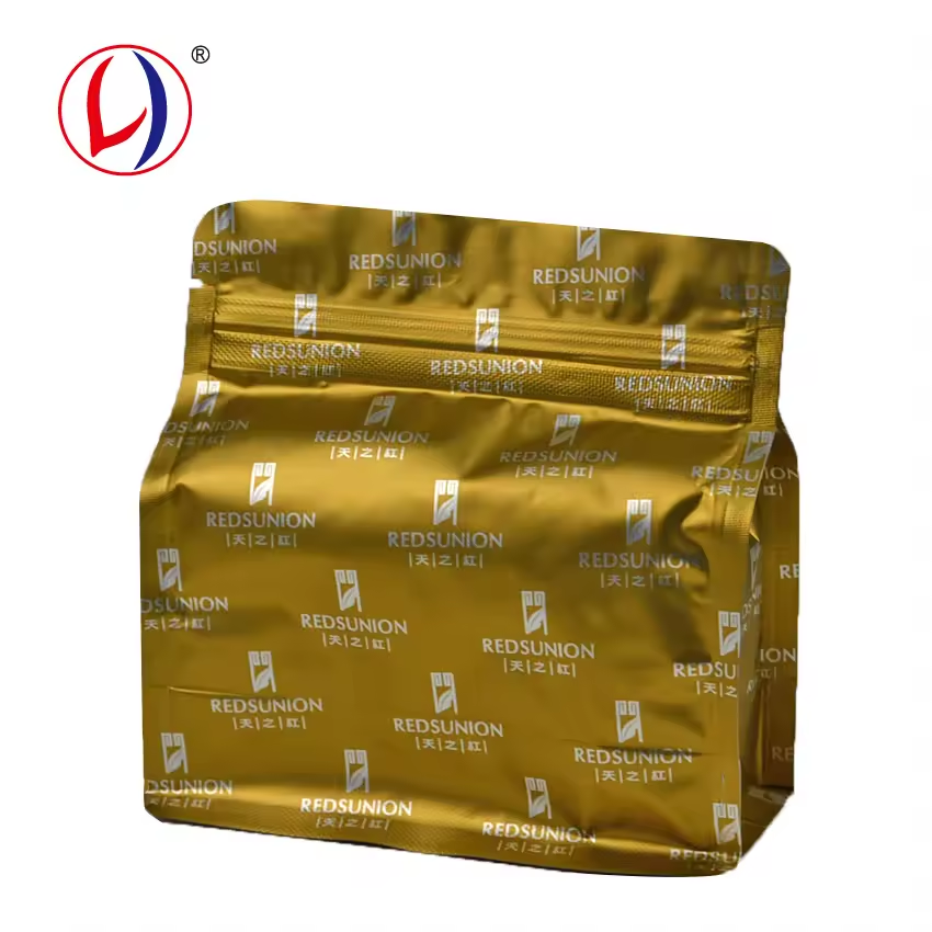 Resealable Ziplock Flat Bottom Coffee Bags Custom Printed For Wholesale (1)987