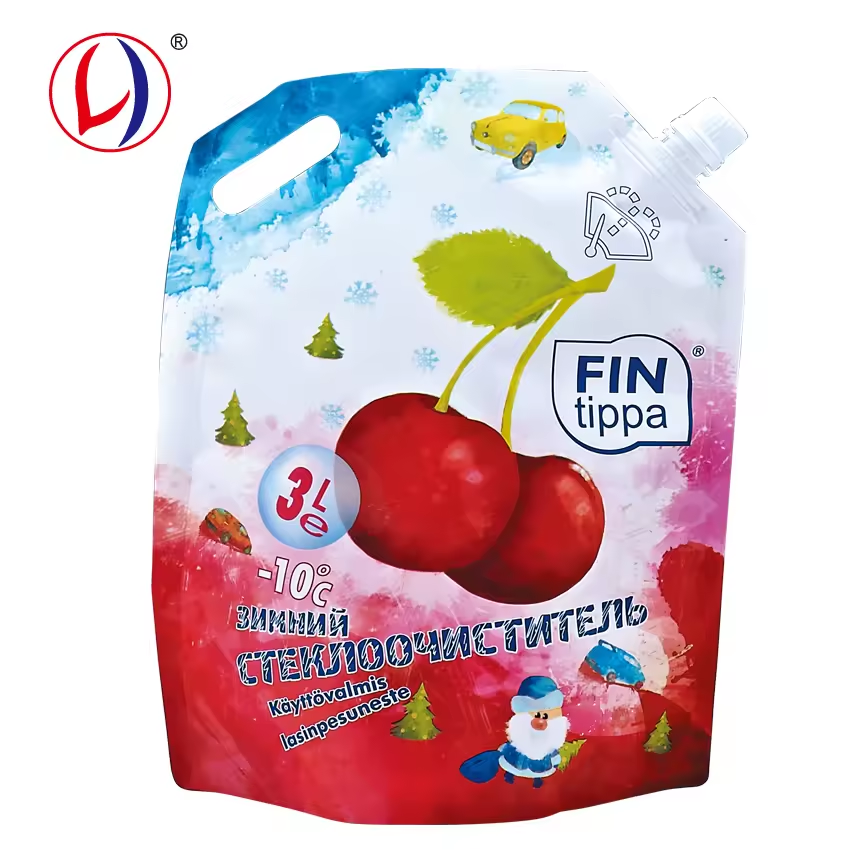 Russian Market Gallon Pouch With Spout Liquid Wash Laundry Detergent Package Spout Pouch OEM Factory (3)deo