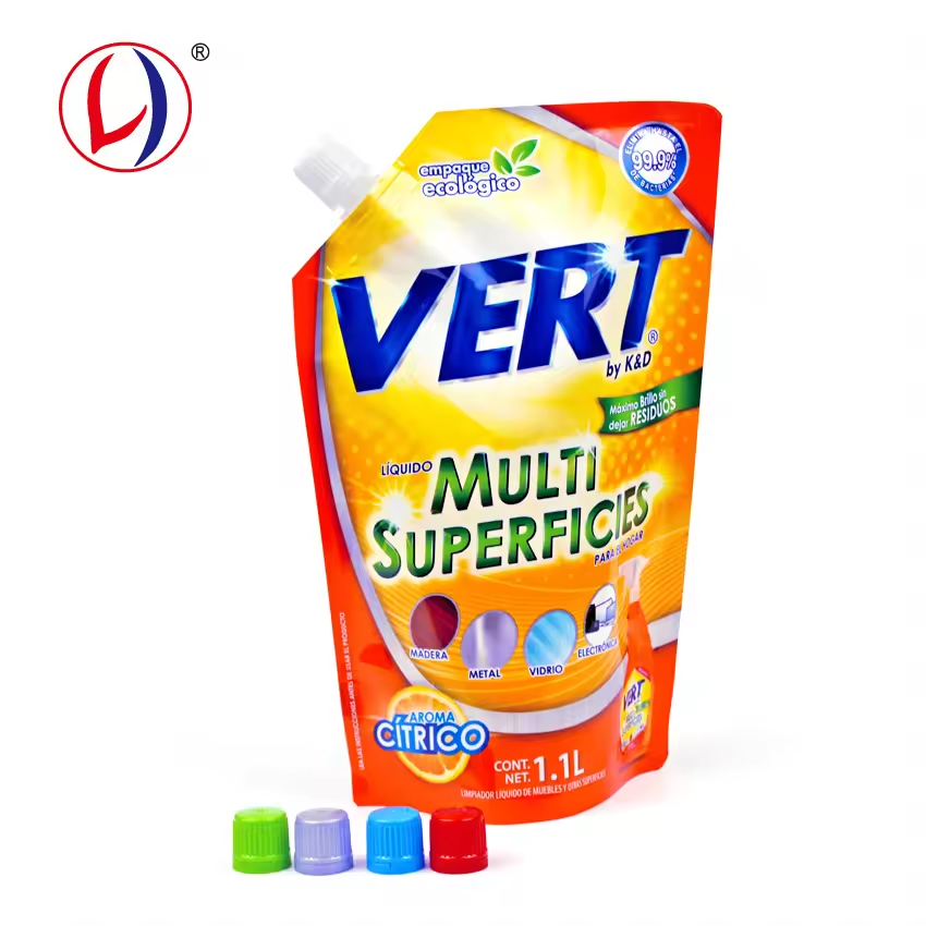 1.1L Laundry Detergent Packaging Pouch Bag with Easy Fill Nozzle Spout