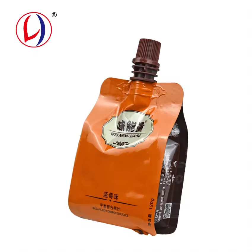 150ml-500ml Juice Drinks Package Square Bottom Bag with Spout and Logo Print Food Grade Factory Supply