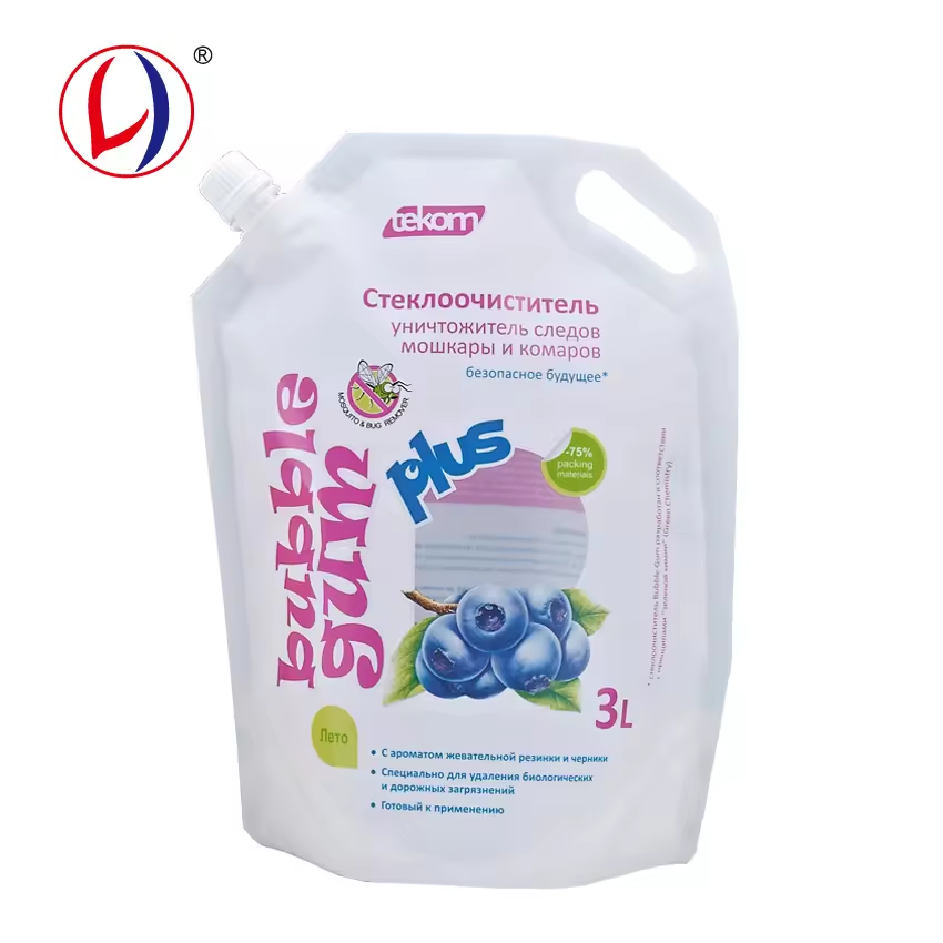 4L Hand Soap Liquid Detergent Packing Bag with Nuzzle and Handle Standing Up Pouch with Spout