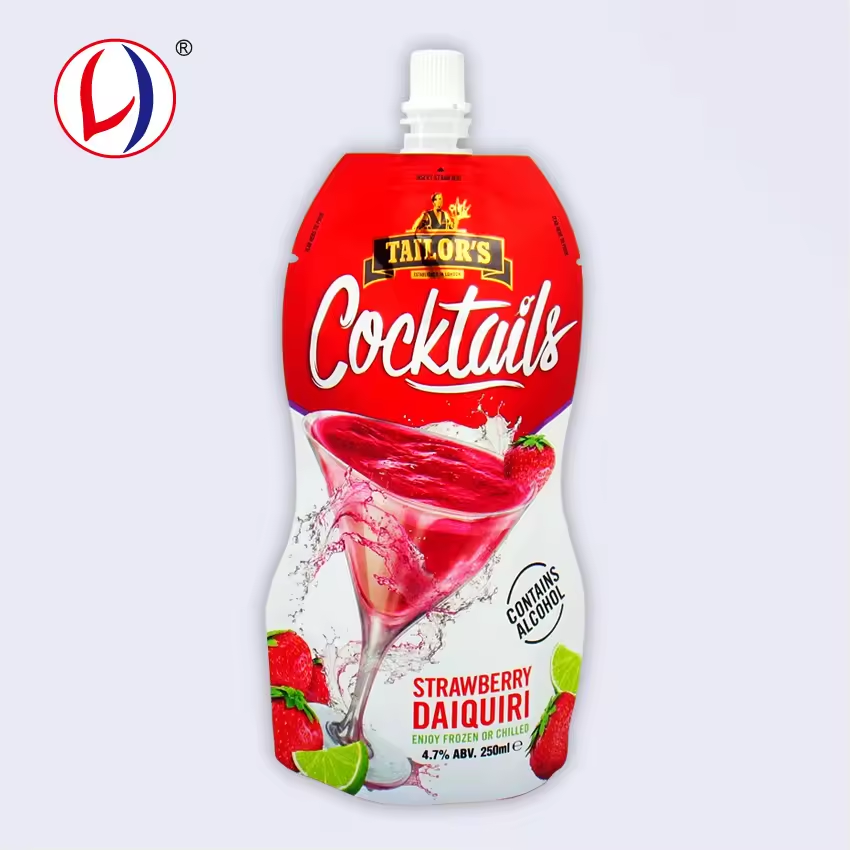 China Factory Portable Drink Screw Cap Pouch Eco Friendly Bags For Food Packaging