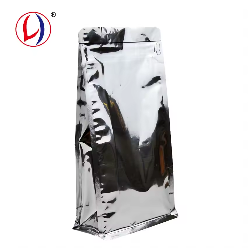Factory Directly Sale Aluminum Foil Box Bottom Coffee Bag For Custom Printing