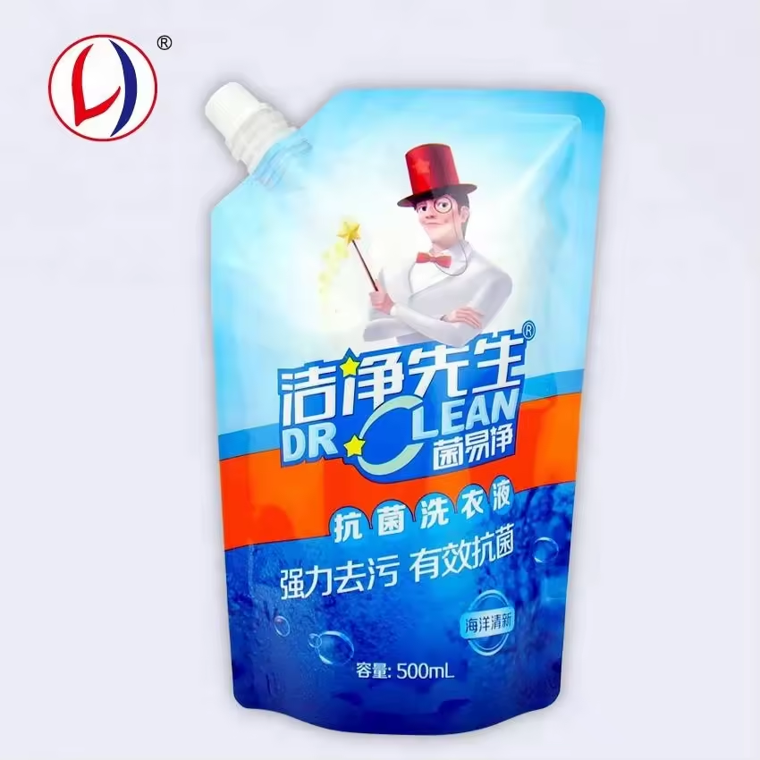 Liquid Stand Up Pouch Bag With Spout
