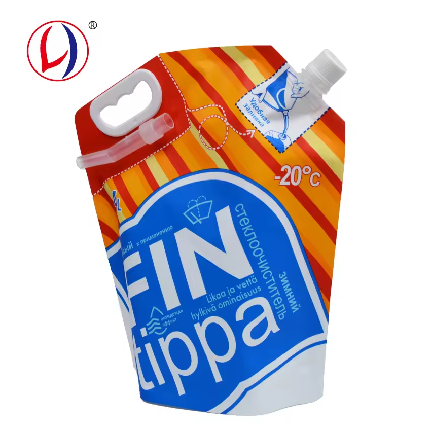 New Release! 4L Car Windshield Washer Fluid Window Cleaning Liquid Detergent Spouted Pouch Bag with EFN Easy Fill Nuzzle