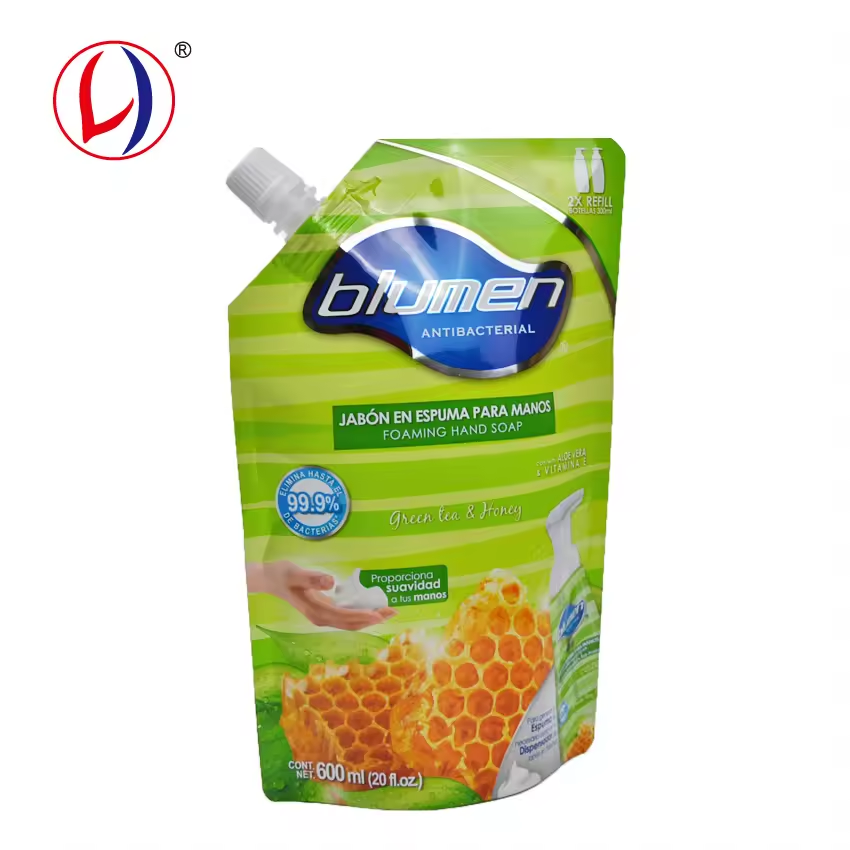 Liquid Hand Soap Liquid Laundry Detergent Spout Pouch