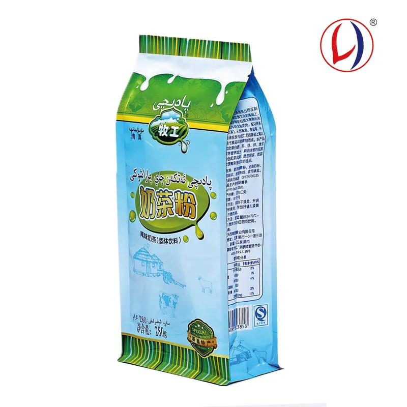 Milk Powder Oat Foods Package Innovative Flat Bottom Bag Box Pouch with Zipper BPA Free Met EU Standard USA FDA Standard Package
