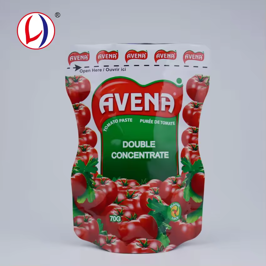 Heat Seal Stand Up Sachet Tear Proof Poly Bags For Tomato Ketchup