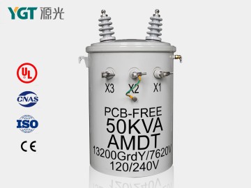 Single-phase cylindrical oil transformer - DH15-50 7.62