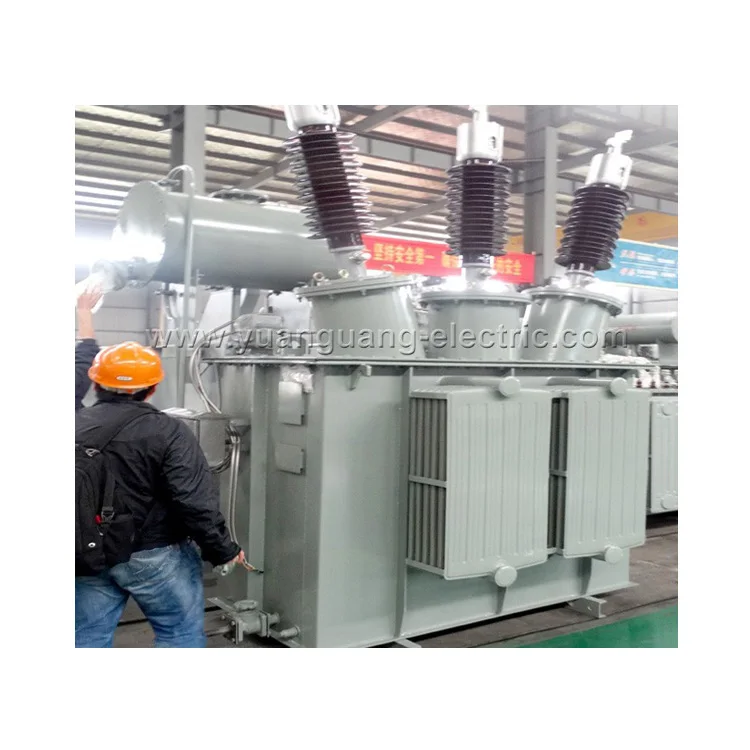 Transformateur de puissance triphasé immergé dans l'huile 1,6 MVA / 1 600 kVA, 30 kV / 33 kV / 35 kV / 38,5 kV