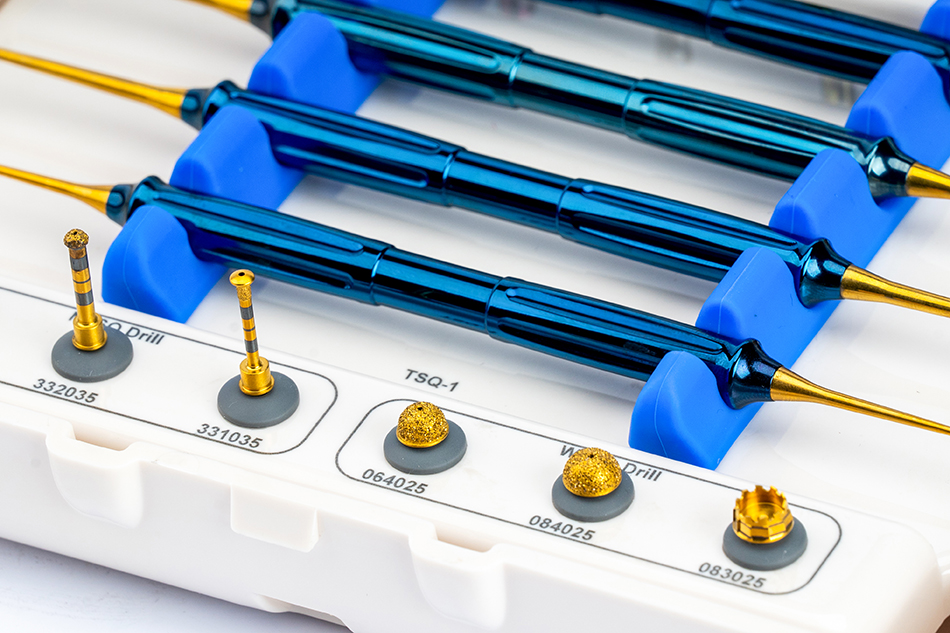 Dentium DASK Advanced Sinus Kit 4-teiliges chirurgisches Handinstrument aus Titanstahl für Zahnimplantate, Sinuslift und Sinuslift