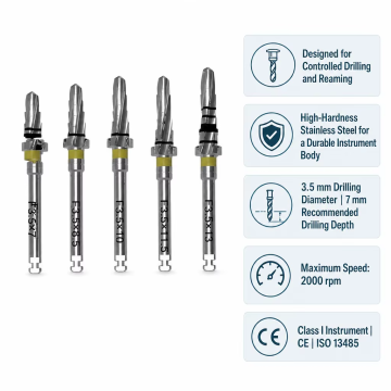 Guided Surgery Compatible Tapered Drill for Implant Osteotomy