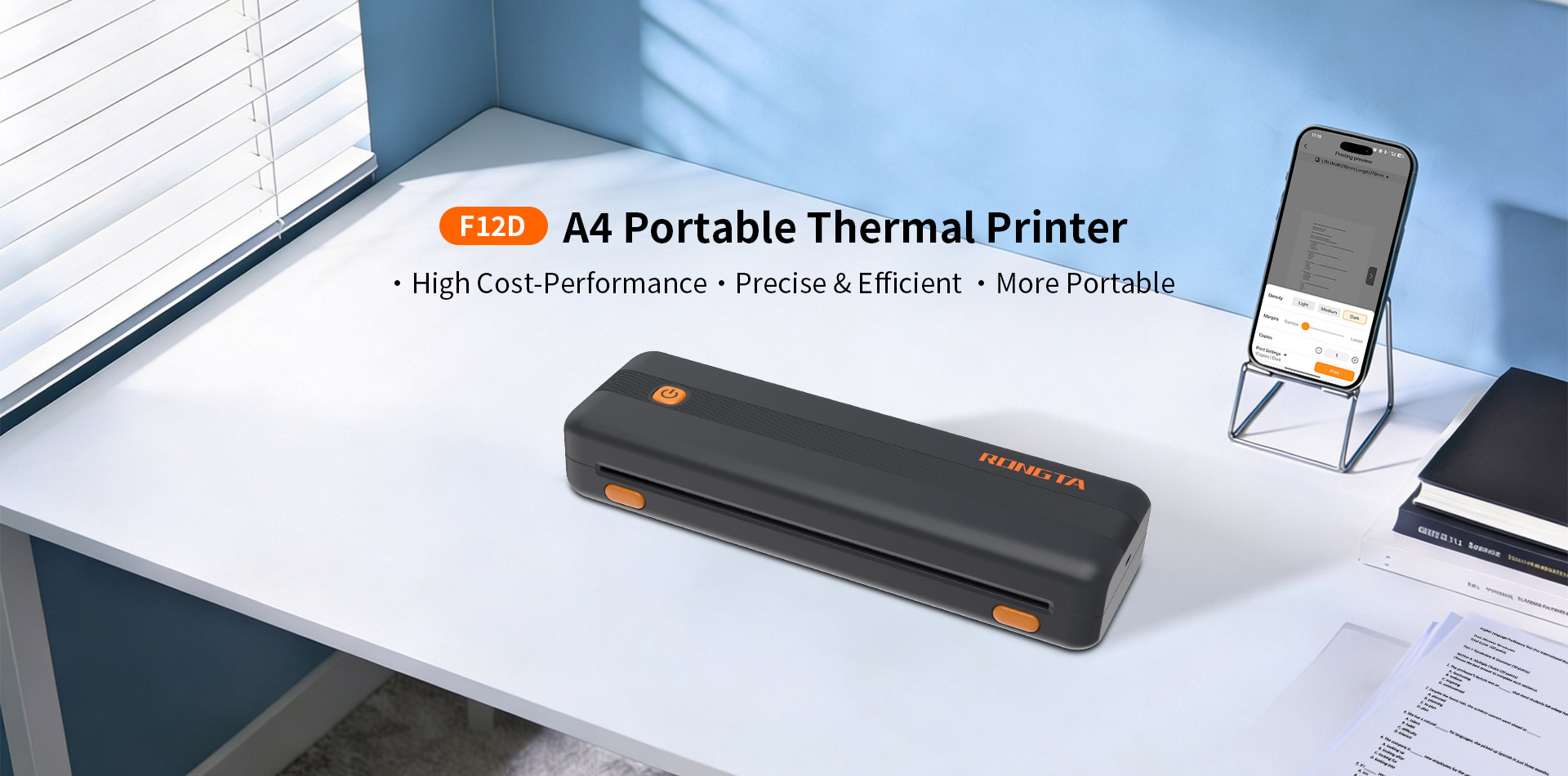 F12D A4 Portable Thermal Printer: A Wireless Printing Solution for Mobile Office and Home Education