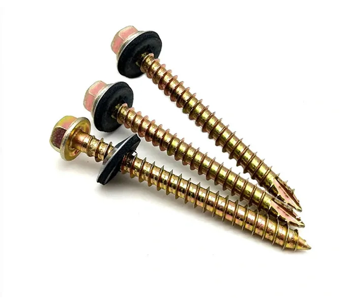 10sheet metal screws with rubber washer