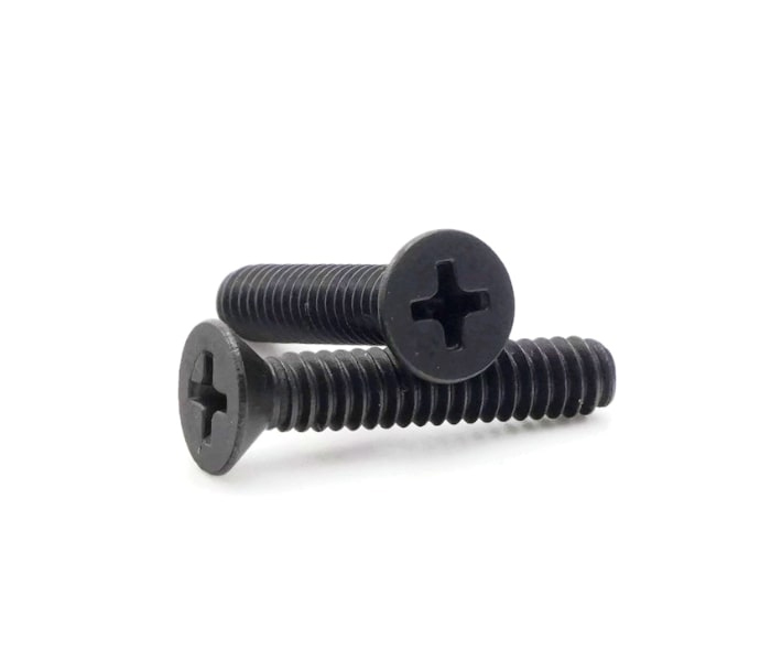 2flat head machine screws