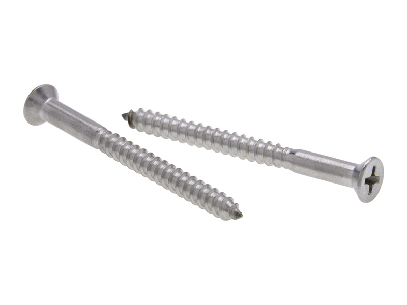 2stainless steel wood screws