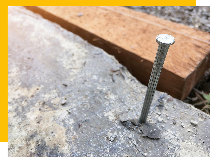 4concrete nails for framing