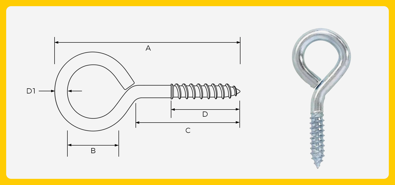 eye Lag Screw drawing