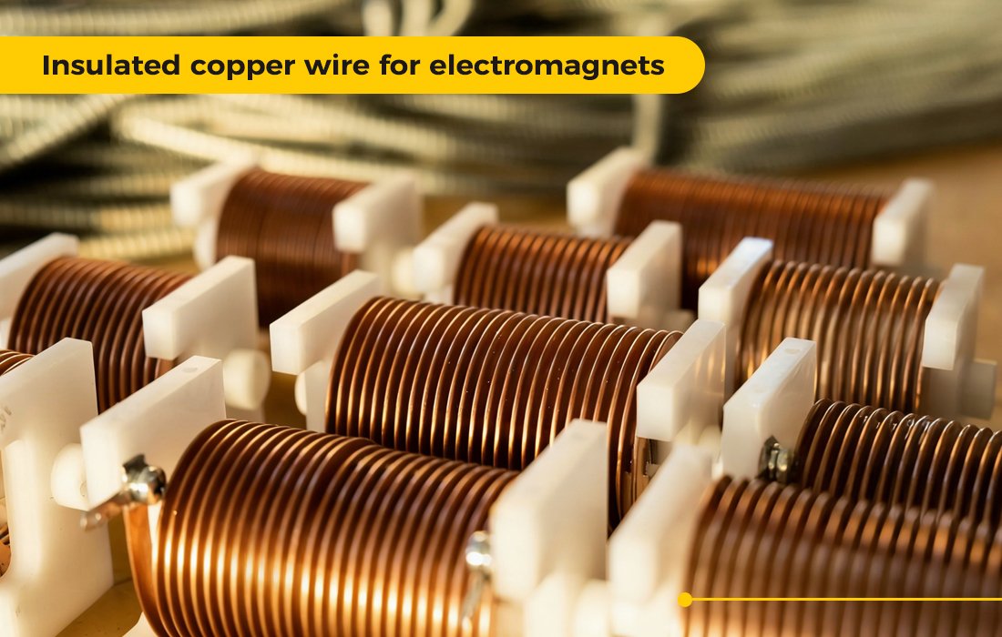 Insulated copper wire for electromagnets