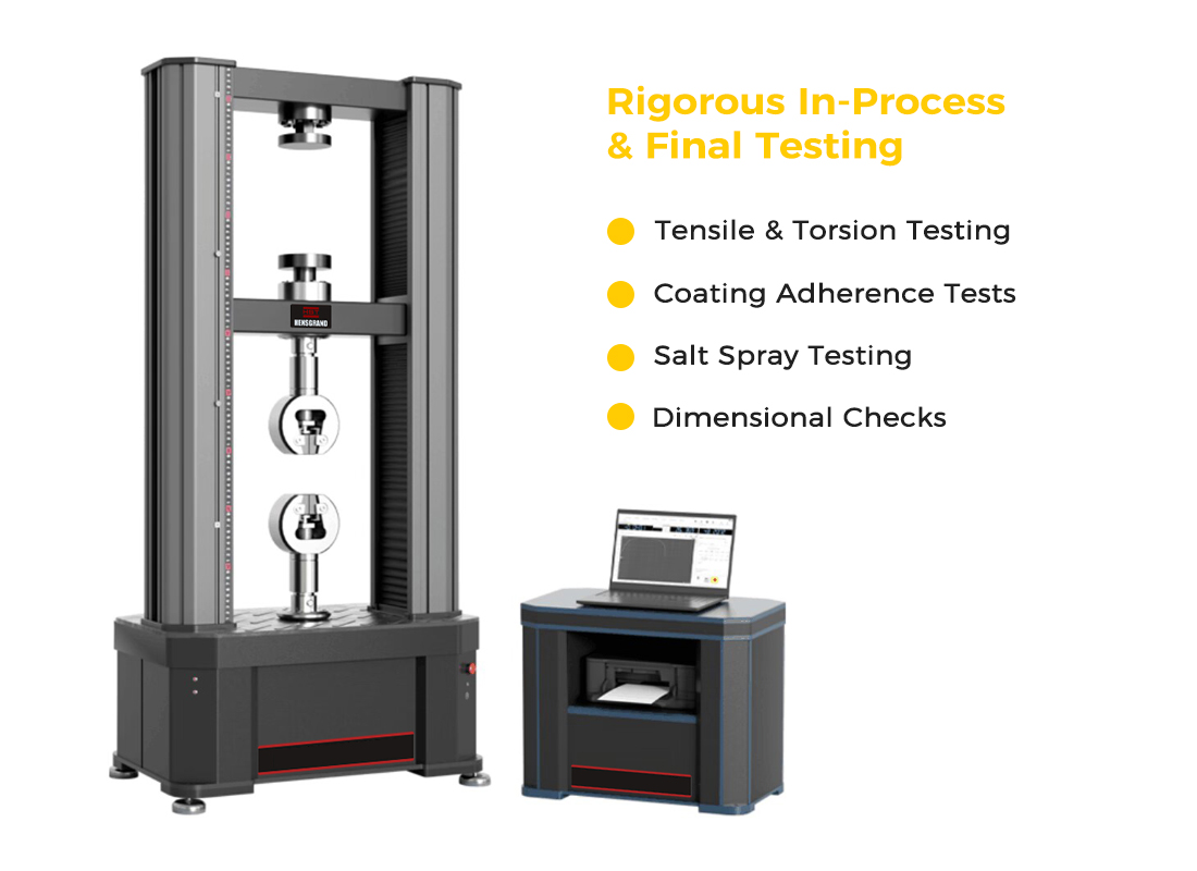 Rigorous In-Process & Final Testing