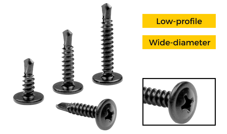 black self drilling truss head screws1