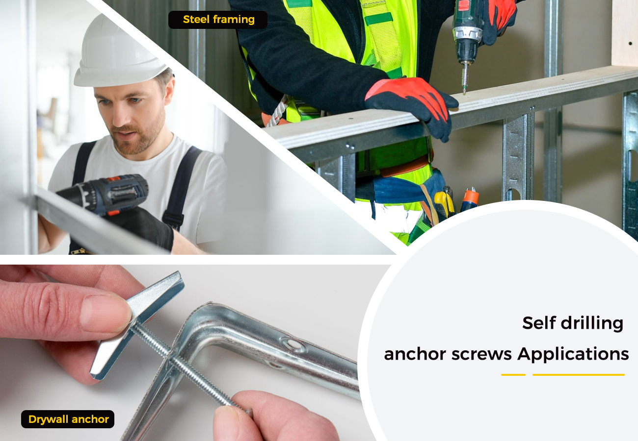 Self drilling anchor screws Applications