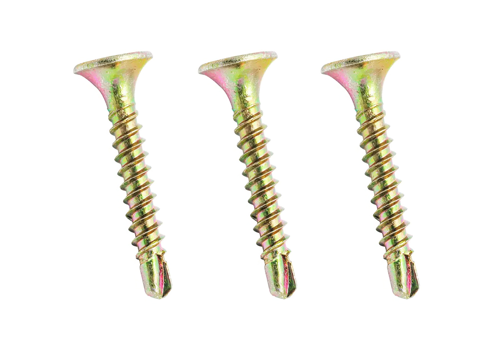 yellow zinc self drilling drywall screw
