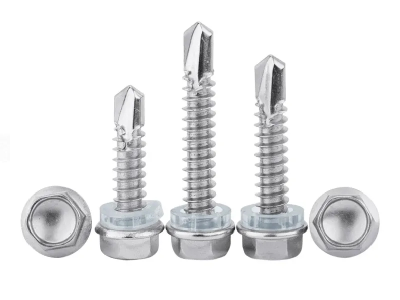 410 Stainless Steel hex head Self Drilling Screws with washer