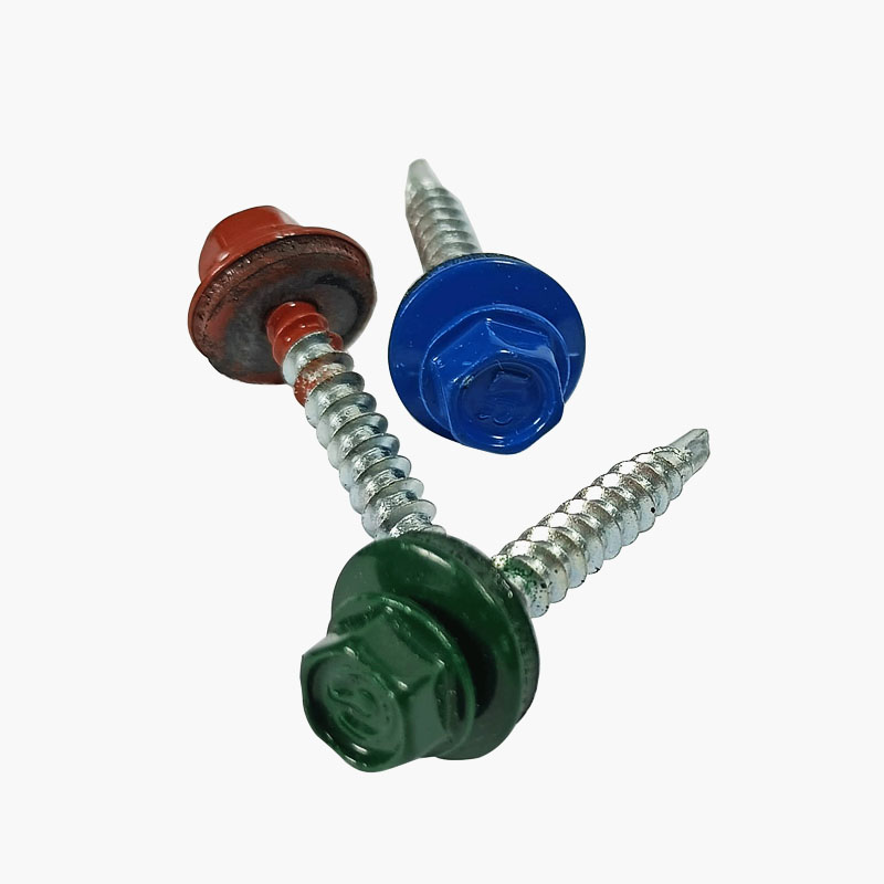 colored metal roofing screw