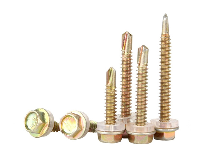 Hex Head Self Drilling Screw with Transparent PVC Washer