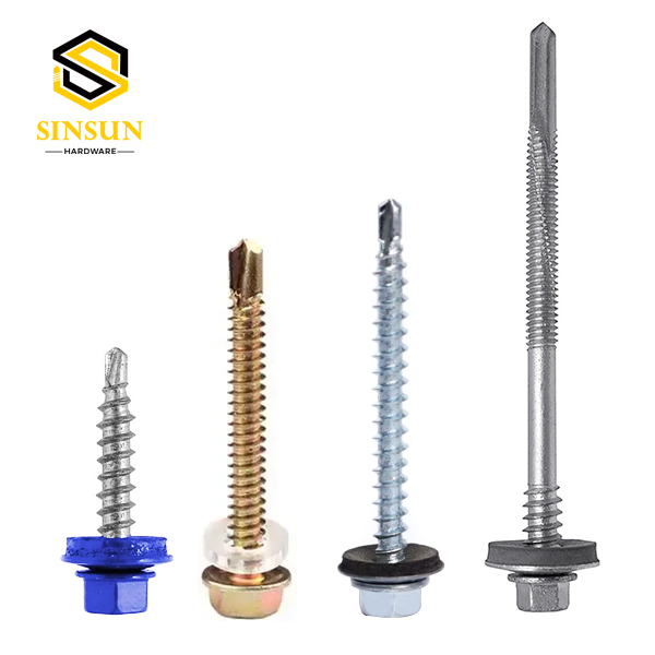 Zinc Plated hex washer head self drilling screw