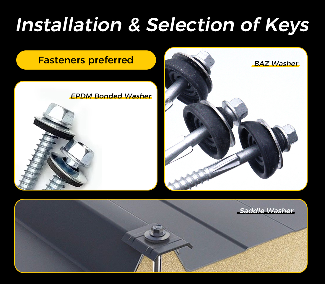 Installation & Selection of Keys Hex Washer Head Self-Drilling Screw
