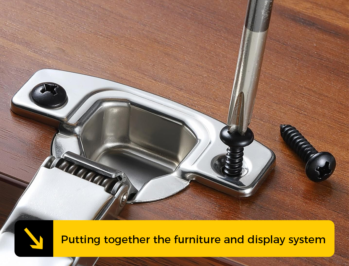 Putting together the furniture and display system