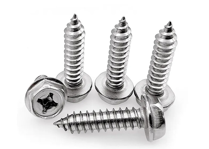 Stainless Steel  Sheet Metal Phillips Flanged Hex Washer Head Self Tapping Screws