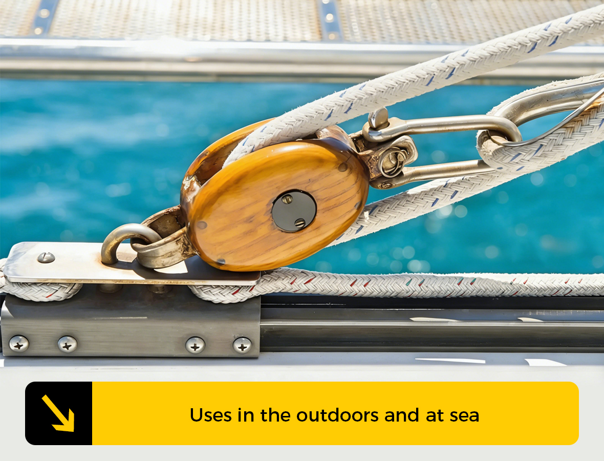 Uses in the outdoors and at sea