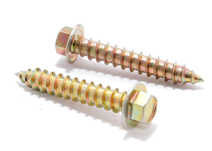 Yellow Galvanized Hex Head Self Tapping Screws