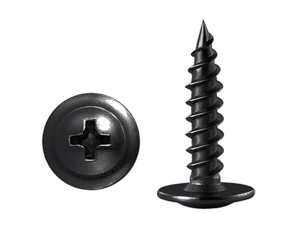 black washer head wood screws