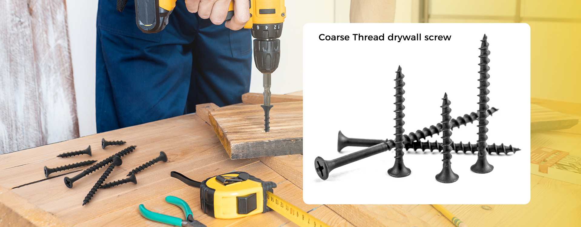 Coarse Thread (Quick Thread) Wood Screws