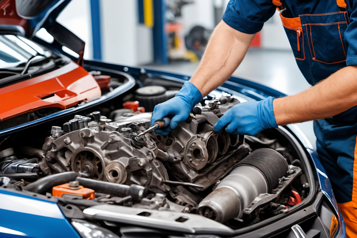 Fixing or changing cars and trucks