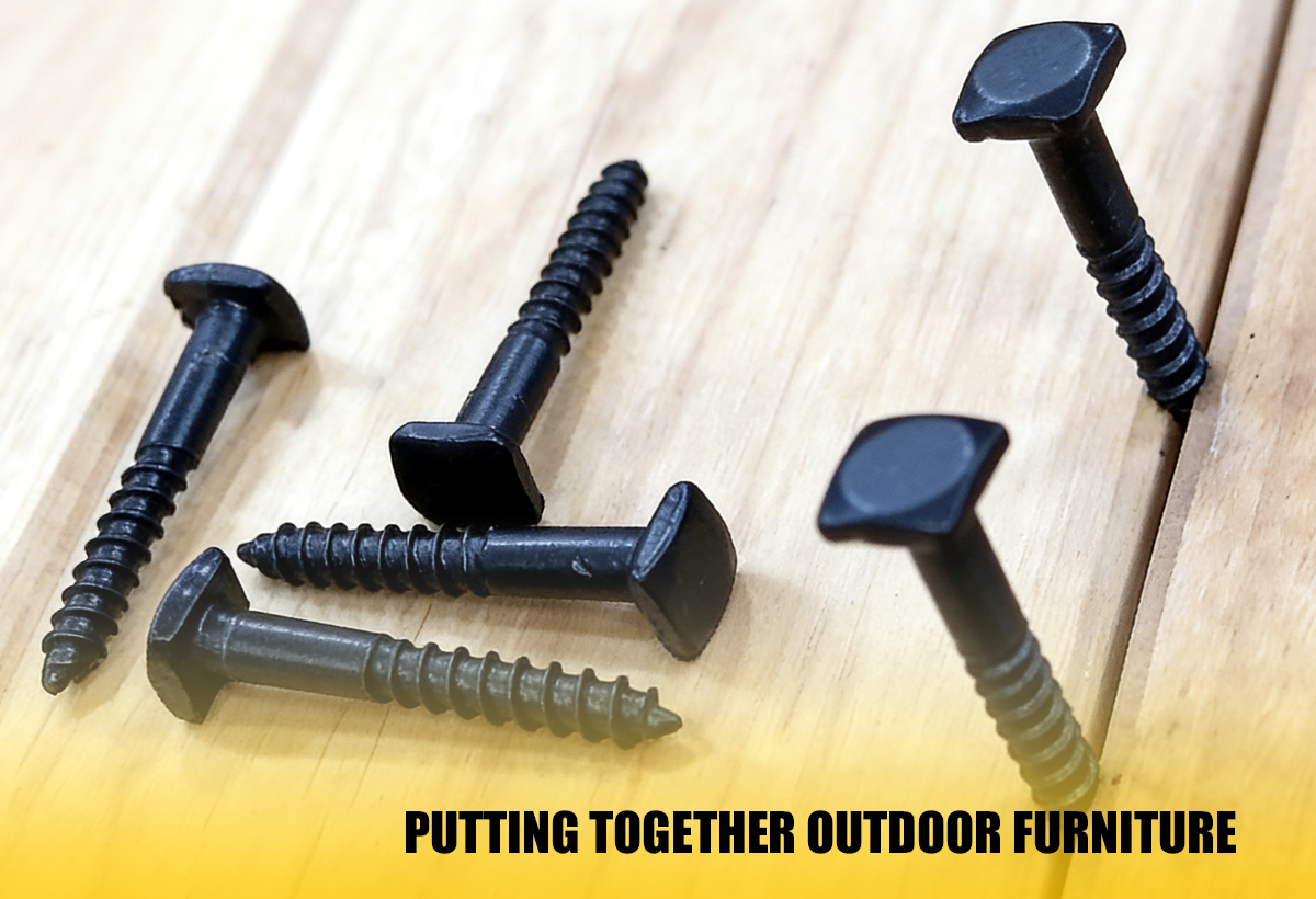 Putting together outdoor furniture