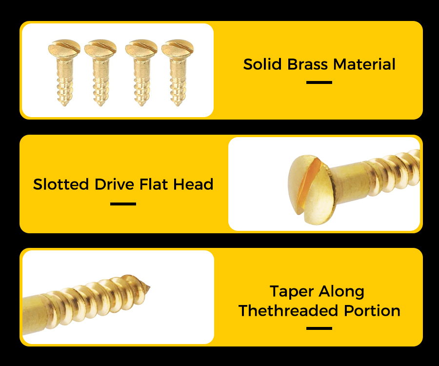 Sinsun Oval Head Wood Screws The Flush, Finished Fastener