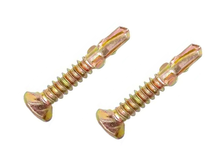 Wood-to-Metal self drilling wood screws with Wings