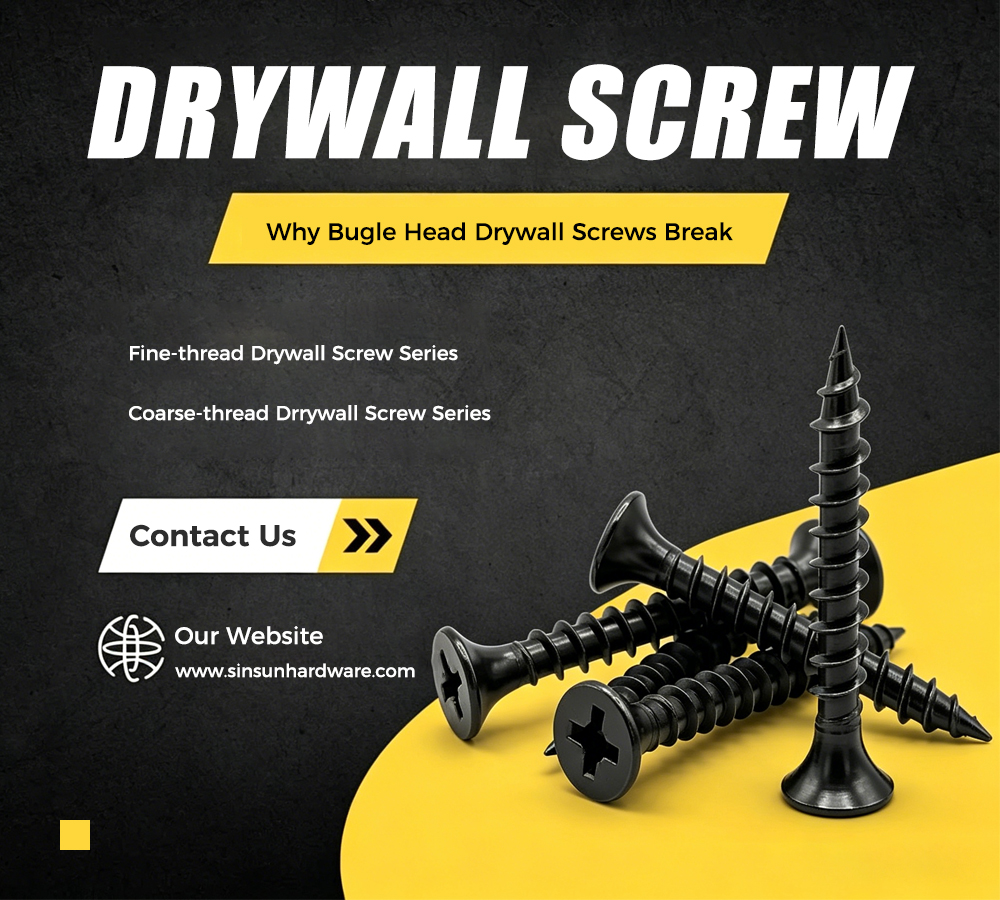 Why Bugle Head Drywall Screws Break When Driven into Wood