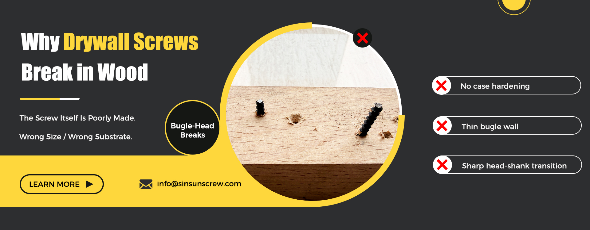 Why Drywall Screws Break in Wood