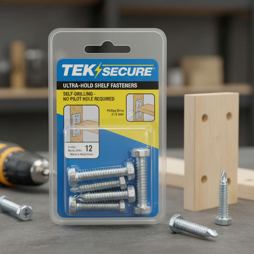 Tek Bolts For Secure Wall-Mounted Shelving